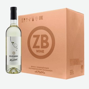 Вино ZB Wine CHARDONNAY «Шардоне моих желаний...» 2022 (6 шт.) 0.75 л