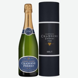 Шампанское Chanoine Freres Brut в подарочной упаковке 0.75 л