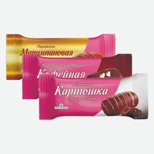 Пирожное Картошка марципановая, глазированная, кофейная Неские берега 80 г