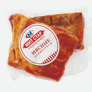 Ребра свиные в/к в/у Мит Стар 1 кг