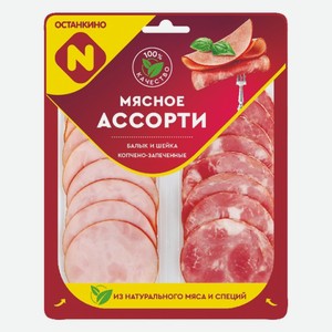 Колбаса Мясное ассорти Балык/Шейка нарезка Папа Может 100 г