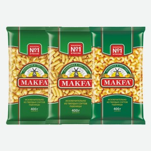 Макаронные изделия Макфа Ракушки, Рожки гладкие, Улитки в/с 400 г
