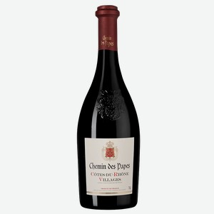 Вино Chemin des Papes Cotes-du-Rhone Villages, Les Grands Chais de France, 2023, 0.75 л