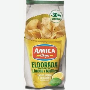 Бакалея Амика Чипс,  Эльдорада  Лимон и Базилик, картофельные чипсы,
