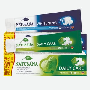 Зубная паста Natusana Daili Care, Whitening 125 мл