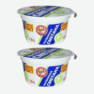 Сметана 15% стакан 200гр Нытва