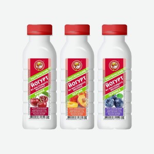 Йогурт Нытва 2,5% БУТЫЛКА 0,4кг БЗМЖ в ассортименте