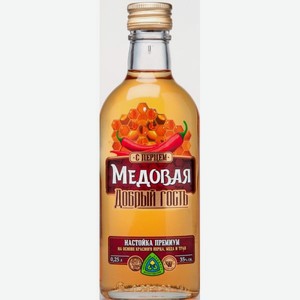 Настойка горькая Добрый Гость Медовая с перцем 0.25л