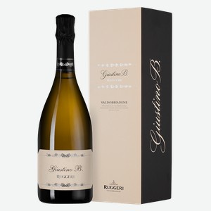 Игристое вино Prosecco Superiore Valdobbiadene Giustino B. в подарочной упаковке, Ruggeri, 2023, 0.75 л
