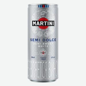 Игристое вино Martini Semi Dolce в банке 0.25л