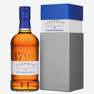 Виски Tobermory Aged 18 Years в подарочной упаковке 0.7 л