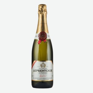 Вино игристое  Дербентское  белое полусладкое с защищенным географическим указанием  Дагестан  11% 0,75л