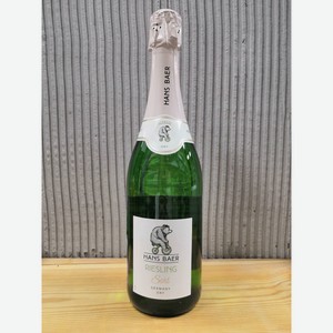 Вино игристое Ханс Баер Рислинг Зект белое сухое 12,5% 0,75л