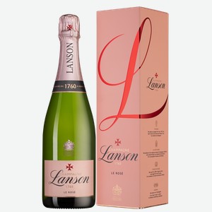 Шампанское Lanson Le Rose Brut в подарочной упаковке 0.75 л