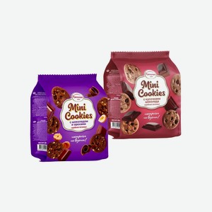 Печенье сдобное «Mini Cookies» с шоколадом/орехом 200 гр