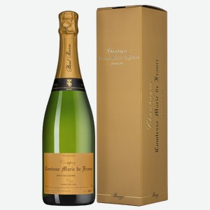 Шампанское Comtesse Marie de France Grand Cru Bouzy Millesime Brut в подарочной упаковке 0.75 л