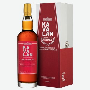 Виски Kavalan Oloroso Sherry Oak в подарочной упаковке 0.7 л