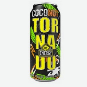 Напиток энерг. TornadoEnergy COCONUT б/а ж/б 0,45 л Россия