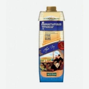 Вино белое сухое  Monastyrskaya trapeza , 10%, 1л Россия