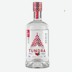 Водка  Тундра  Северная брусника, 40%, 0,5л Россия