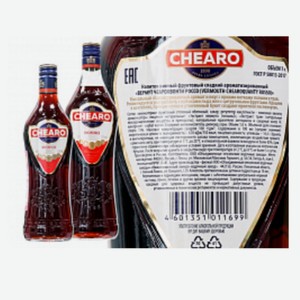 Алког. прод. плод. Вермут Chearoguanty Rosso сладкий 15%, 1л-Россия
