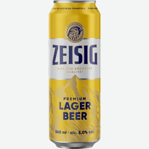 Светлое пиво Zeisig Lager 0.568л