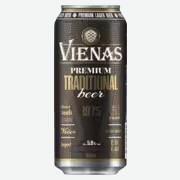 Пиво Vienas Premium Traditional светлое 0,568 л ж/б