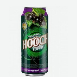 Нап. с/а  HOOH Super со вкусом Черная смородина  ж/б, 7,2%, 0,45л Россия