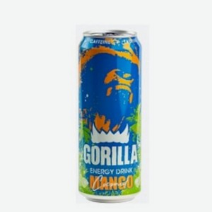 Напиток б/а тониз. газ.  GORILLA  MANGO COCONUT ж/б 0,45 л Россия