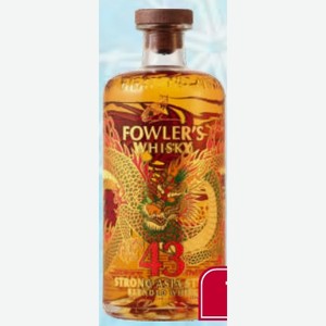 Виски ФОУЛЕРС СТРОНГ АЗИЯ СТАЙЛ Blended Whiskey 43% 0.7л Россия