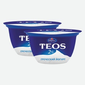 Йогурт греческий Teos 2% натуральный Савушкин 140 г
