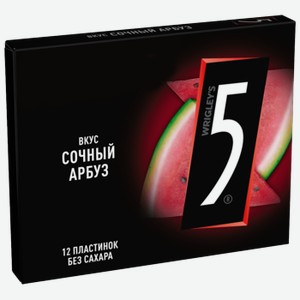 Жевательная резинка Wrigley s 5 Сочный арбуз 31,2 г