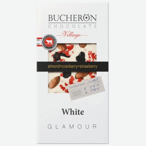 Шоколад Bucheron Village Glamour almond+cranberry+strawberry молочный белый 100 г