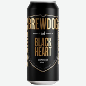Пиво BrewDog Black Heart темное 0,44 л ж/б