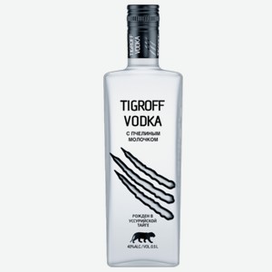 Водка Тигрофф с пчелиным молочком 0,5 л