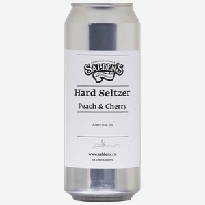 Напиток пивной Salden`s Hard Seltzer Peach & Cherry 0,5 л ж/б