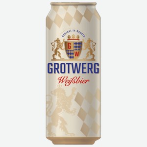 Пиво Grotwerg Weissbier светлое 0,5 л ж/б