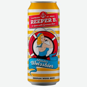 Пиво Reeper B. Blondes Weissbier светлое 0,5 л ж/б