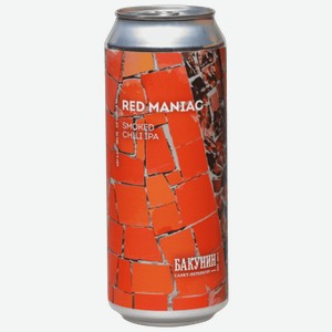 Пивной напиток Бакунин Red Maniac светлый 0,5 л ж/б