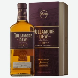 Виски Tullamore D.E.W. 12 лет 0,7 л в подарочной упаковке