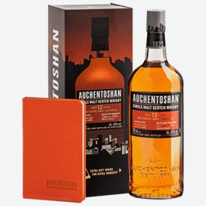 Виски Auchentoshan 12 лет 0,7 л в подарочной упаковке + блокнот