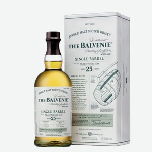 Виски The Balvenie Single Barrel 25 лет 0,7 л в подарочной упаковке туба