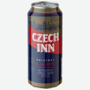 Пиво Czech Inn Lager светлое 0,5 л ж/б