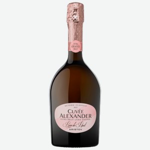 Вино игристое Aristov Cuvee Alexander Rose de Pinot розовое экстра брют 0,75 л