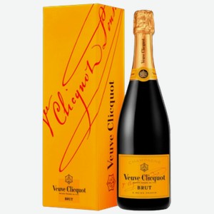 Шампанское Veuve Clicquot белое брют 0,75 л в подарочной упаковке