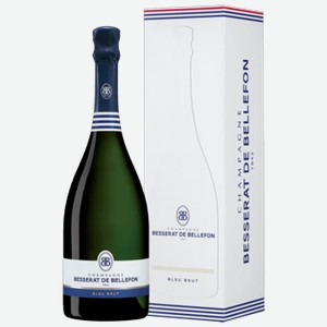 Шампанское Besserat de Bellefon Bleu Brut выдержанное белое брют 0,75 л в подарочной упаковке