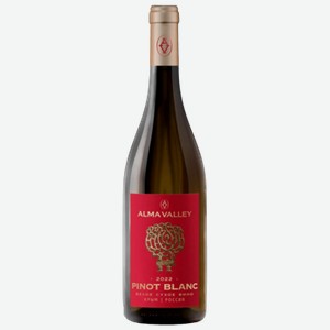 Вино Alma Valley Pinot Blanc белое сухое 0,75 л