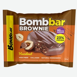 Печенье Bombbar брауни с фундуком 50 г
