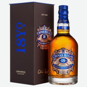 Виски Chivas Regal 18 лет 0,75 л в подарочной упаковке