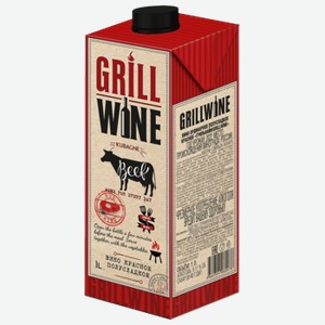 Вино GrillWine красное полусладкое 1 л